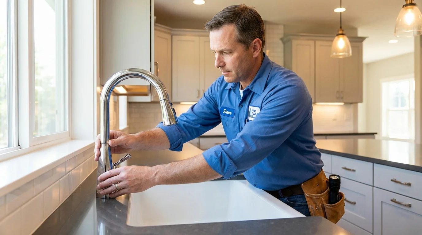 Kitchen faucet installation by Johns Plumbing LLC in Charlotte Court House